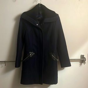 Via Spiga Navy Wool Coat